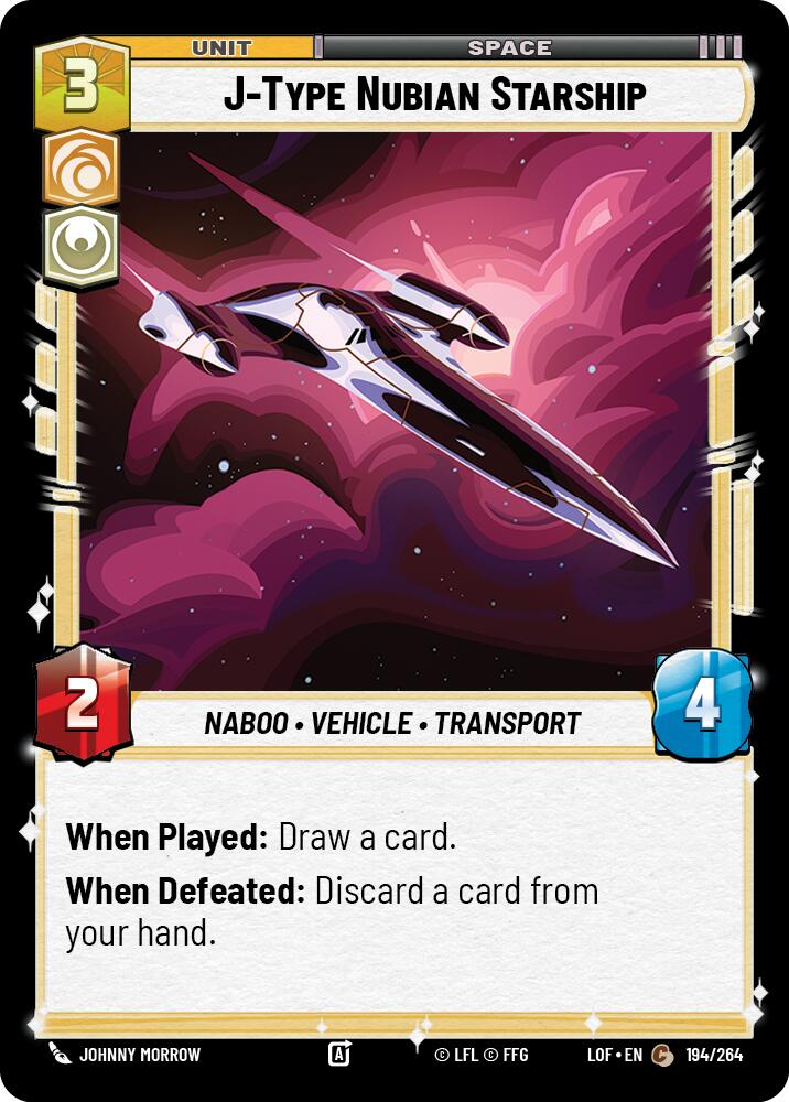 J-Type Nubian Starship (194/264) (194/264) [Legends of the Force] | Shuffle n Cut Hobbies & Games