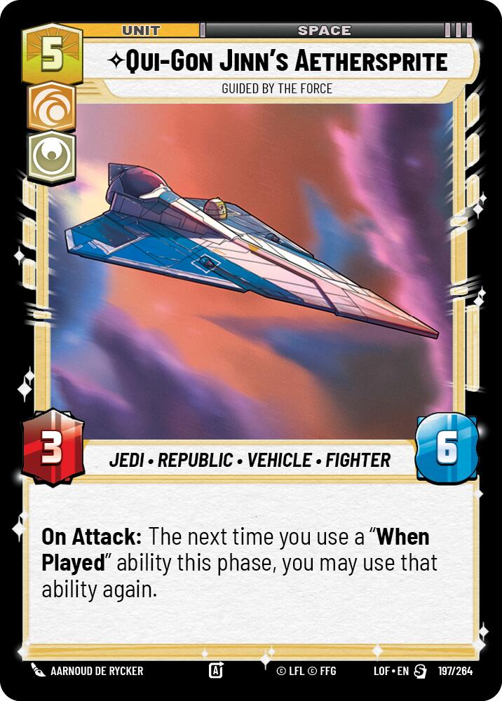 Qui-Gon Jinn's Aethersprite - Guided by the Force (197/264) (197/264) [Legends of the Force] | Shuffle n Cut Hobbies & Games