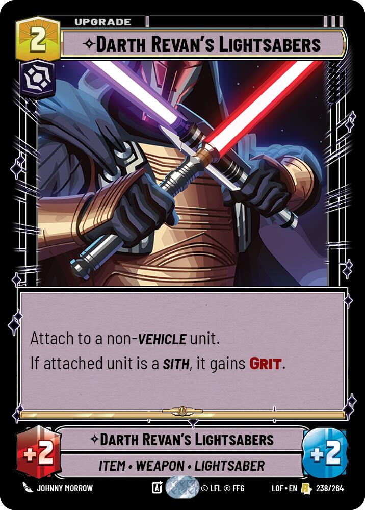 Darth Revan's Lightsabers (238/264) (238/264) [Legends of the Force] | Shuffle n Cut Hobbies & Games
