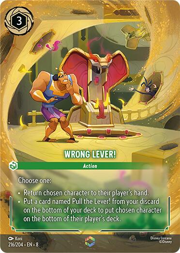 Wrong Lever! (Enchanted) (216/204) [Reign of Jafar] | Shuffle n Cut Hobbies & Games
