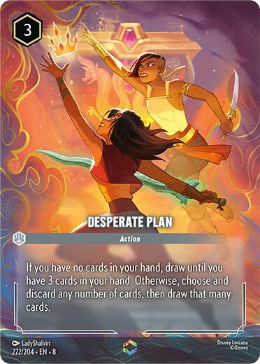 Desperate Plan (Enchanted) (222/204) [Reign of Jafar] | Shuffle n Cut Hobbies & Games