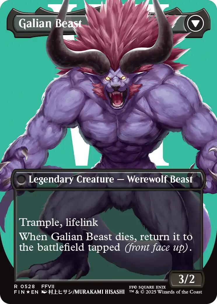 Vincent Valentine // Galian Beast (Borderless) (Surge Foil) [FINAL FANTASY] | Shuffle n Cut Hobbies & Games