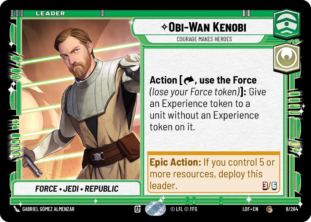Obi-Wan Kenobi - Courage Makes Heroes (008/264) (008/264) [Legends of the Force] | Shuffle n Cut Hobbies & Games