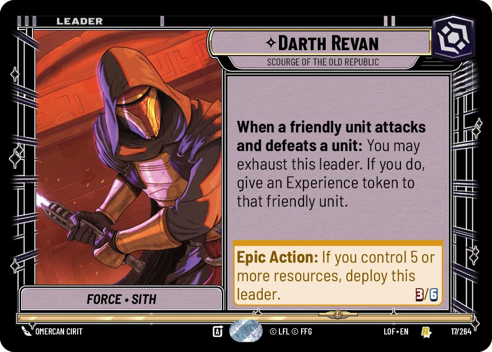 Darth Revan - Scourge of the Old Republic (017/264) (017/264) [Legends of the Force] | Shuffle n Cut Hobbies & Games