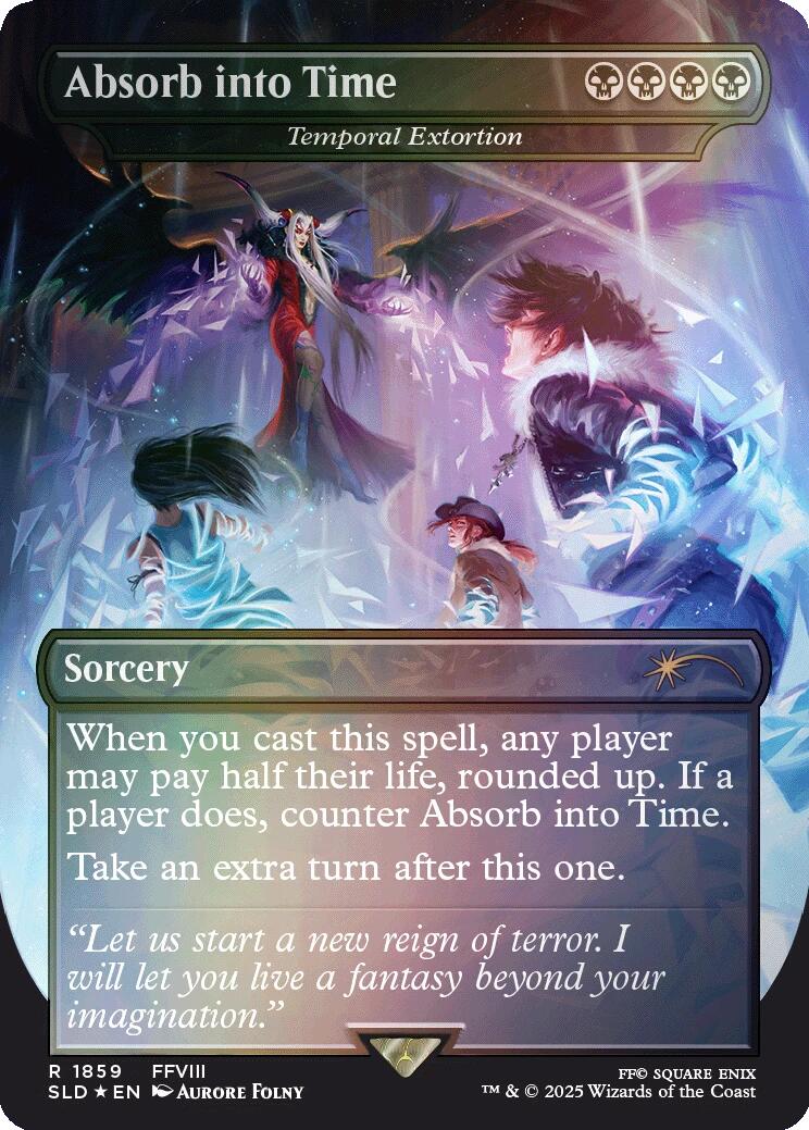 Absorb into Time - Temporal Extortion (Rainbow Foil) [Secret Lair Drop Series] | Shuffle n Cut Hobbies & Games