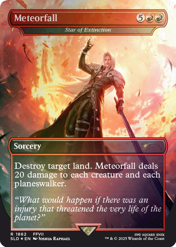 Meteorfall - Star of Extinction (Rainbow Foil) [Secret Lair Drop Series] | Shuffle n Cut Hobbies & Games