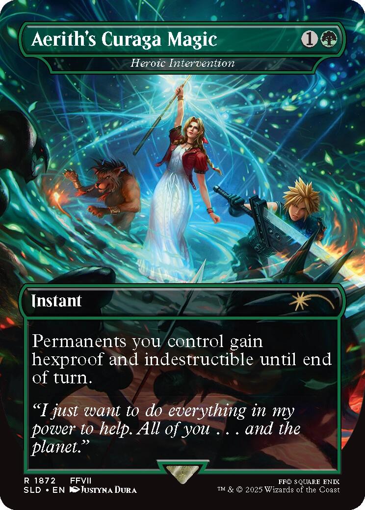 Aerith's Curaga Magic - Heroic Intervention [Secret Lair Drop Series] | Shuffle n Cut Hobbies & Games