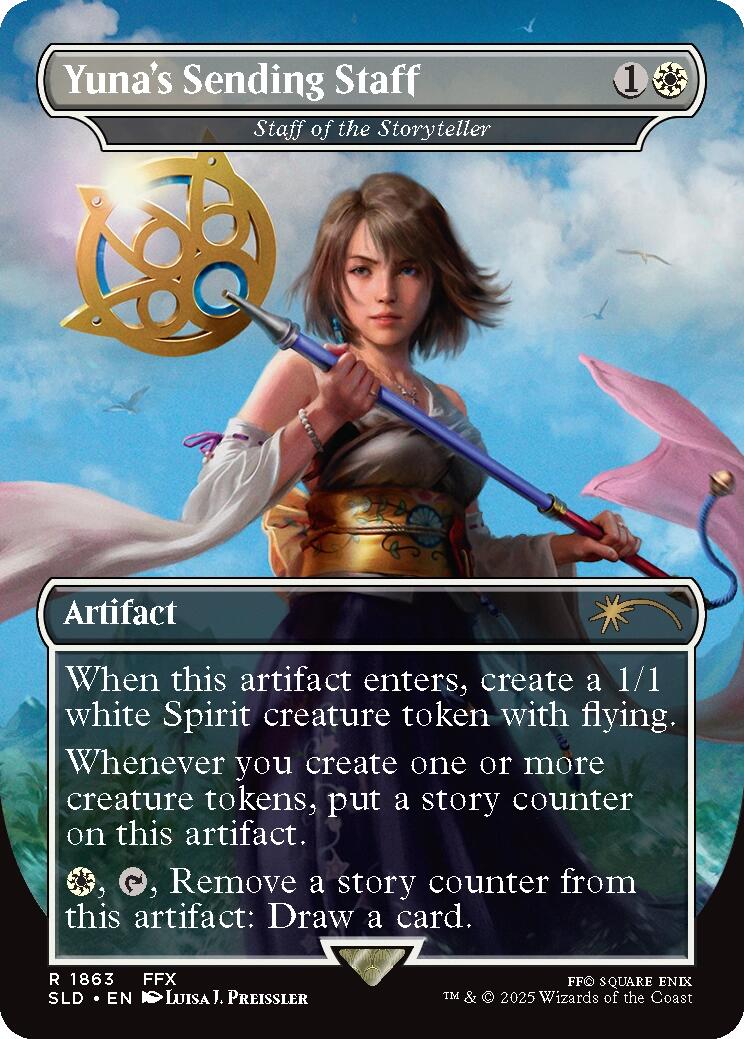 Yuna's Sending Staff - Staff of the Storyteller [Secret Lair Drop Series] | Shuffle n Cut Hobbies & Games