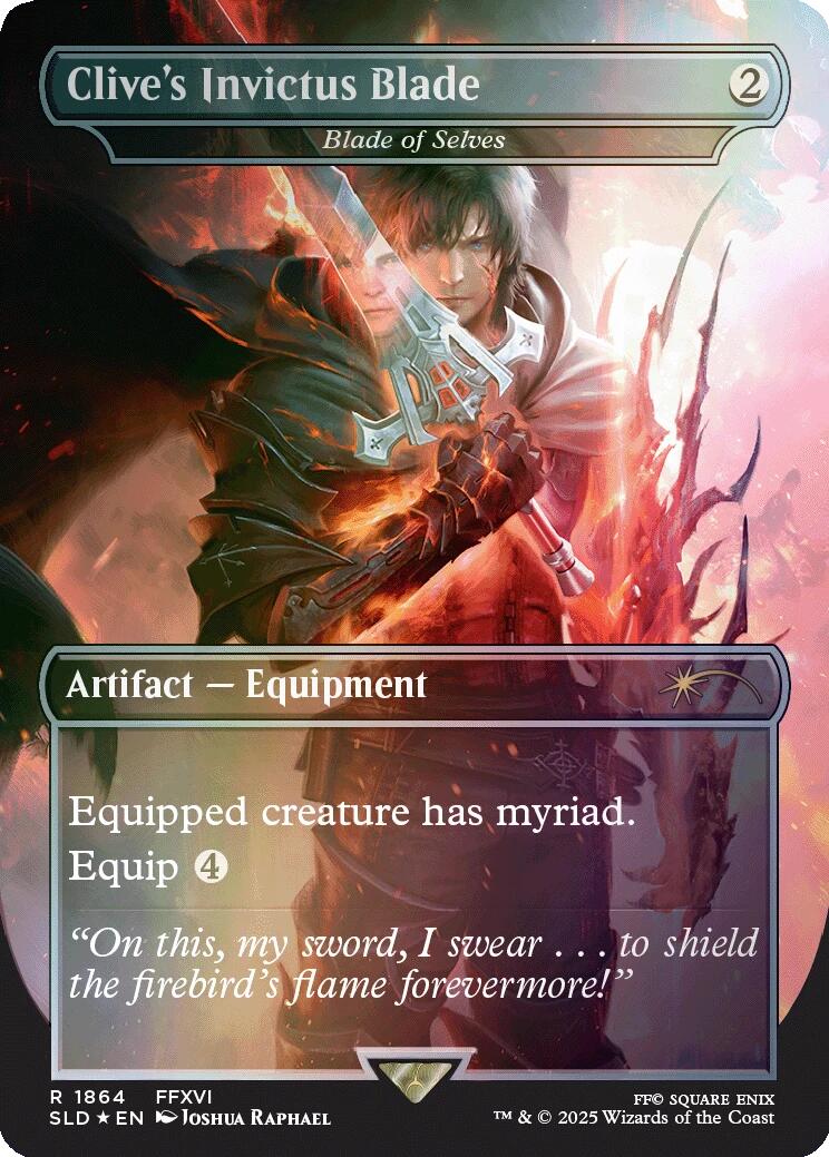 Clive's Invictus Blade - Blade of Selves (Rainbow Foil) [Secret Lair Drop Series] | Shuffle n Cut Hobbies & Games