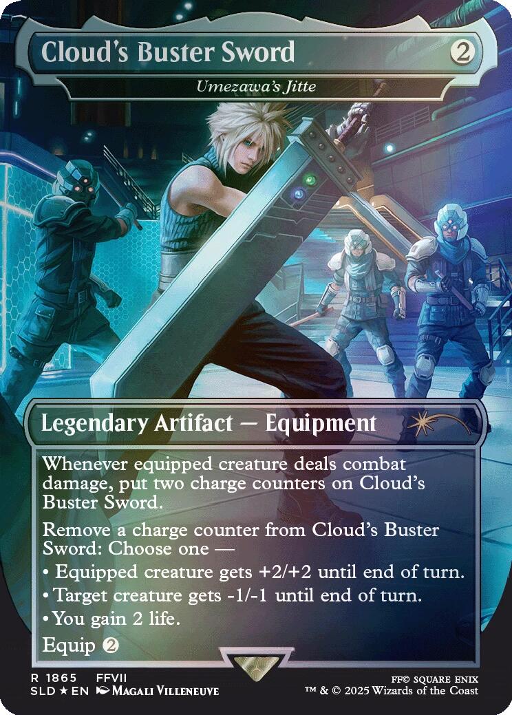 Cloud's Buster Sword - Umezawa's Jitte (Rainbow Foil) [Secret Lair Drop Series] | Shuffle n Cut Hobbies & Games