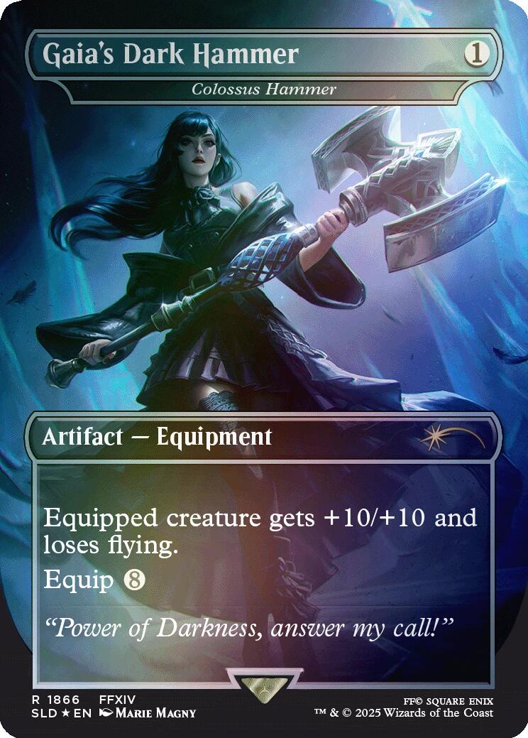 Gaia's Dark Hammer - Colossus Hammer (Rainbow Foil) [Secret Lair Drop Series] | Shuffle n Cut Hobbies & Games