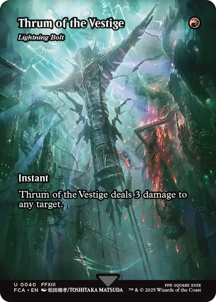 Thrum of the Vestige - Lightning Bolt (Showcase) [FINAL FANTASY : Through the Ages] | Shuffle n Cut Hobbies & Games