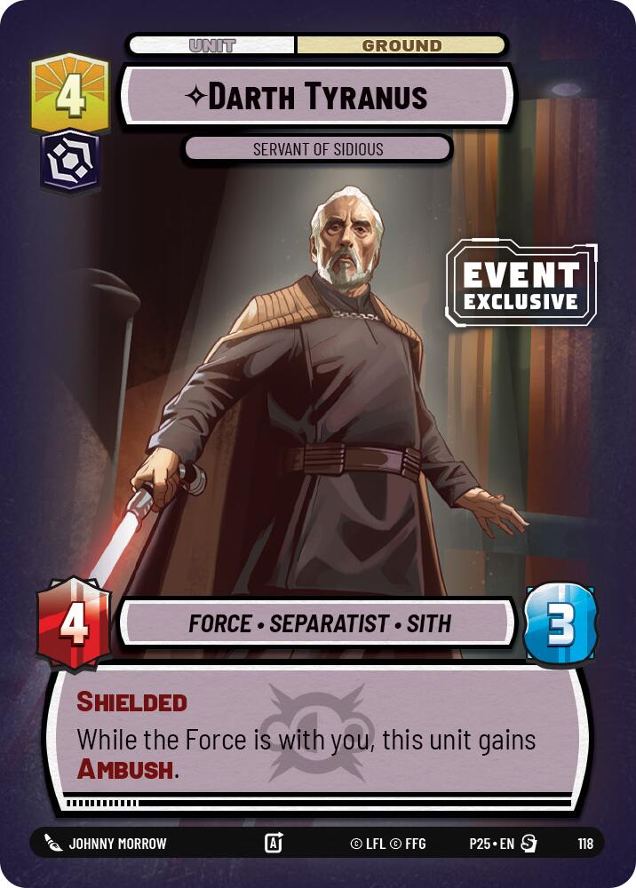 Darth Tyranus (118) - Servant of Sidious (118) [Miscellaneous] | Shuffle n Cut Hobbies & Games