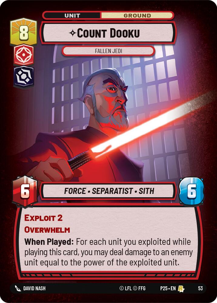 Count Dooku (53) - Fallen Jedi (53) [Store Showdown Promos] | Shuffle n Cut Hobbies & Games