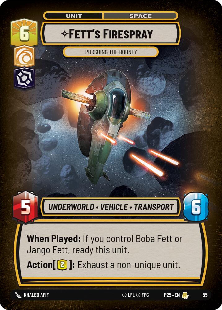 Fett's Firespray (55) - Pursuing the Bounty (55) [Store Showdown Promos] | Shuffle n Cut Hobbies & Games