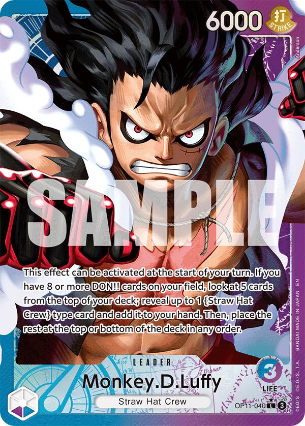 Monkey.D.Luffy (040) (Alternate Art) [A Fist of Divine Speed] | Shuffle n Cut Hobbies & Games