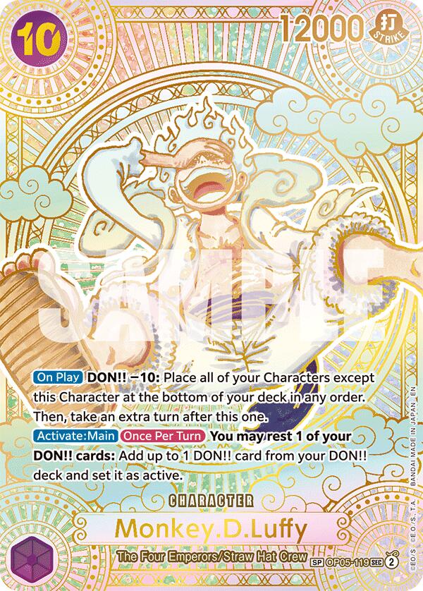 Monkey.D.Luffy (SP) (Gold) [A Fist of Divine Speed] | Shuffle n Cut Hobbies & Games