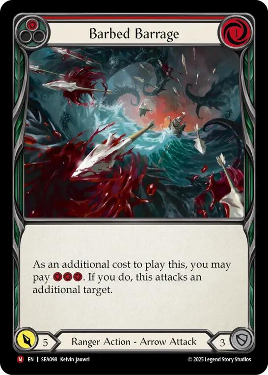 Barbed Barrage [SEA098] (High Seas)  Rainbow Foil | Shuffle n Cut Hobbies & Games