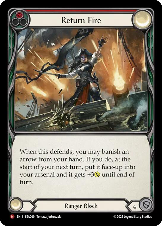 Return Fire [SEA099] (High Seas)  Rainbow Foil | Shuffle n Cut Hobbies & Games