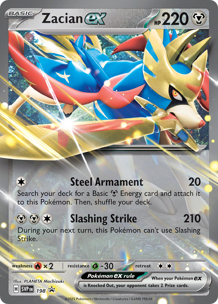 Zacian ex (198) [Scarlet & Violet: Black Star Promos] | Shuffle n Cut Hobbies & Games