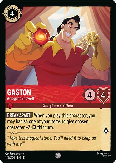 Gaston - Arrogant Showoff (129/204) [Reign of Jafar] | Shuffle n Cut Hobbies & Games