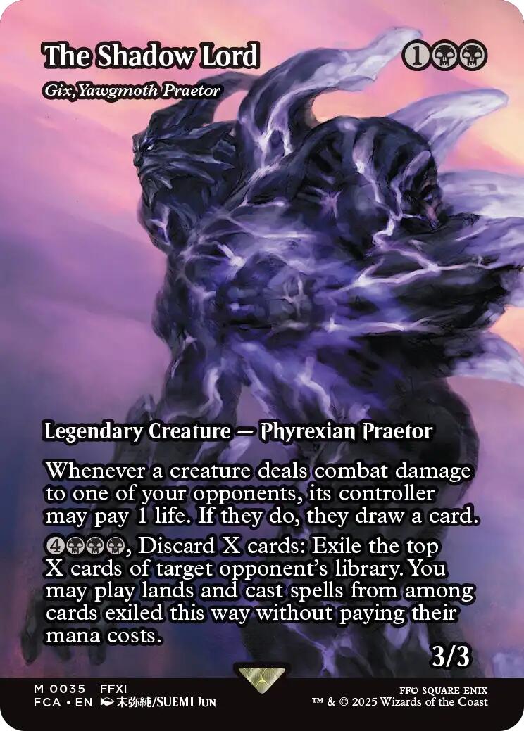 The Shadow Lord - Gix, Yawgmoth Praetor (Showcase) [FINAL FANTASY : Through the Ages] | Shuffle n Cut Hobbies & Games