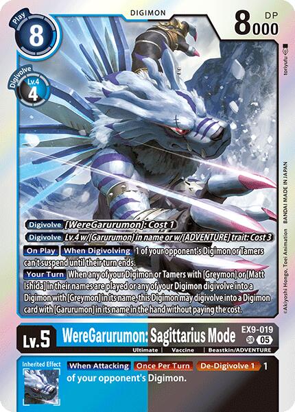 WereGarurumon: Sagittarius Mode [EX9-019] [Versus Monsters] | Shuffle n Cut Hobbies & Games