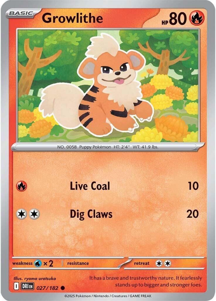 Growlithe (027/182) [Scarlet & Violet: Destined Rivals] | Shuffle n Cut Hobbies & Games