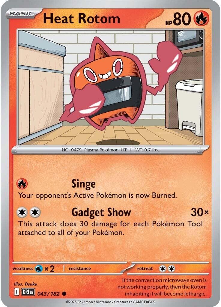 Heat Rotom (043/182) [Scarlet & Violet: Destined Rivals] | Shuffle n Cut Hobbies & Games