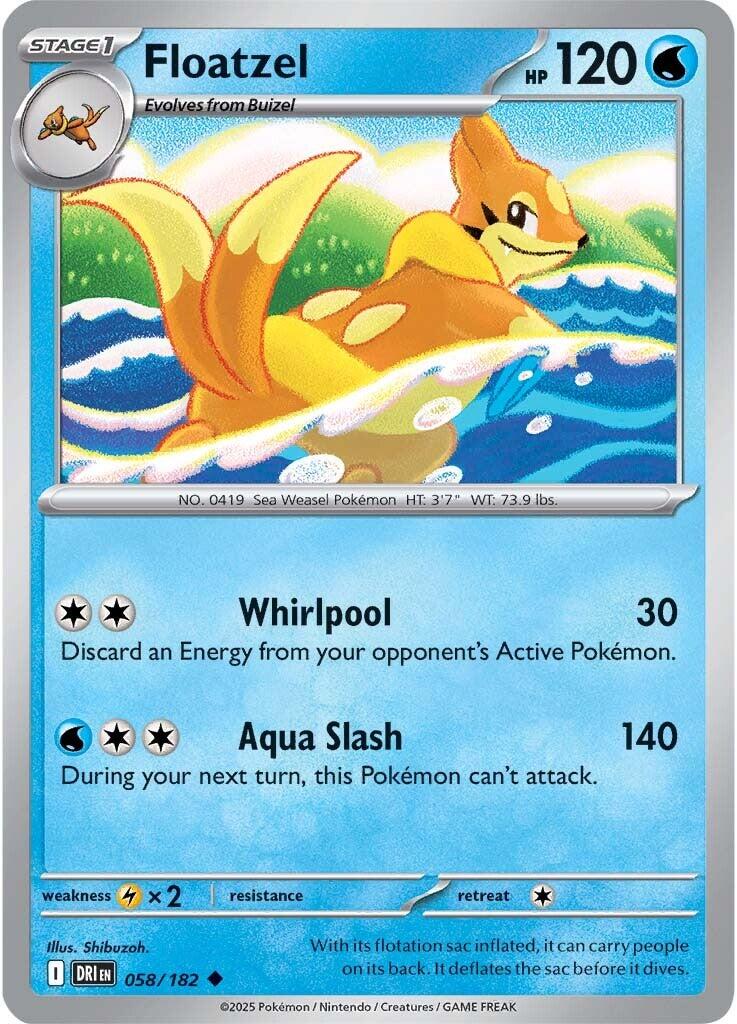 Floatzel (058/182) [Scarlet & Violet: Destined Rivals] | Shuffle n Cut Hobbies & Games