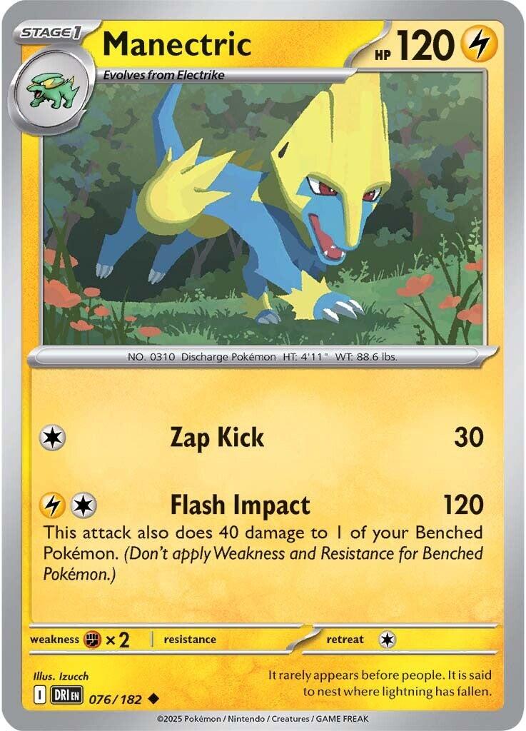 Manectric (076/182) [Scarlet & Violet: Destined Rivals] | Shuffle n Cut Hobbies & Games