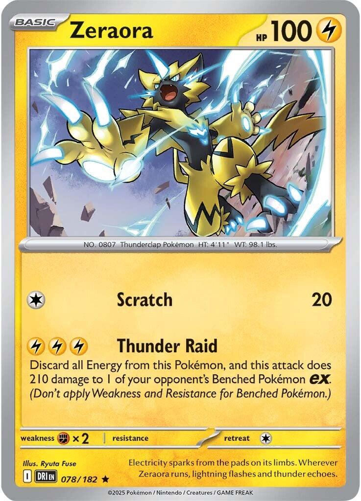 Zeraora (078/182) [Scarlet & Violet: Destined Rivals] | Shuffle n Cut Hobbies & Games