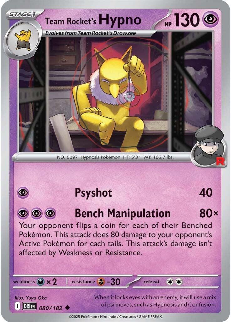 Team Rocket's Hypno (080/182) [Scarlet & Violet: Destined Rivals] | Shuffle n Cut Hobbies & Games