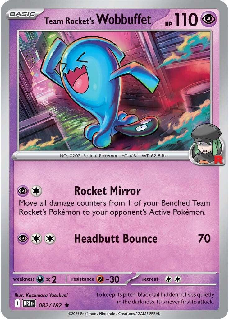 Team Rocket's Wobbuffet (082/182) [Scarlet & Violet: Destined Rivals] | Shuffle n Cut Hobbies & Games
