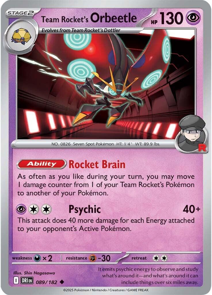Team Rocket's Orbeetle (089/182) [Scarlet & Violet: Destined Rivals] | Shuffle n Cut Hobbies & Games