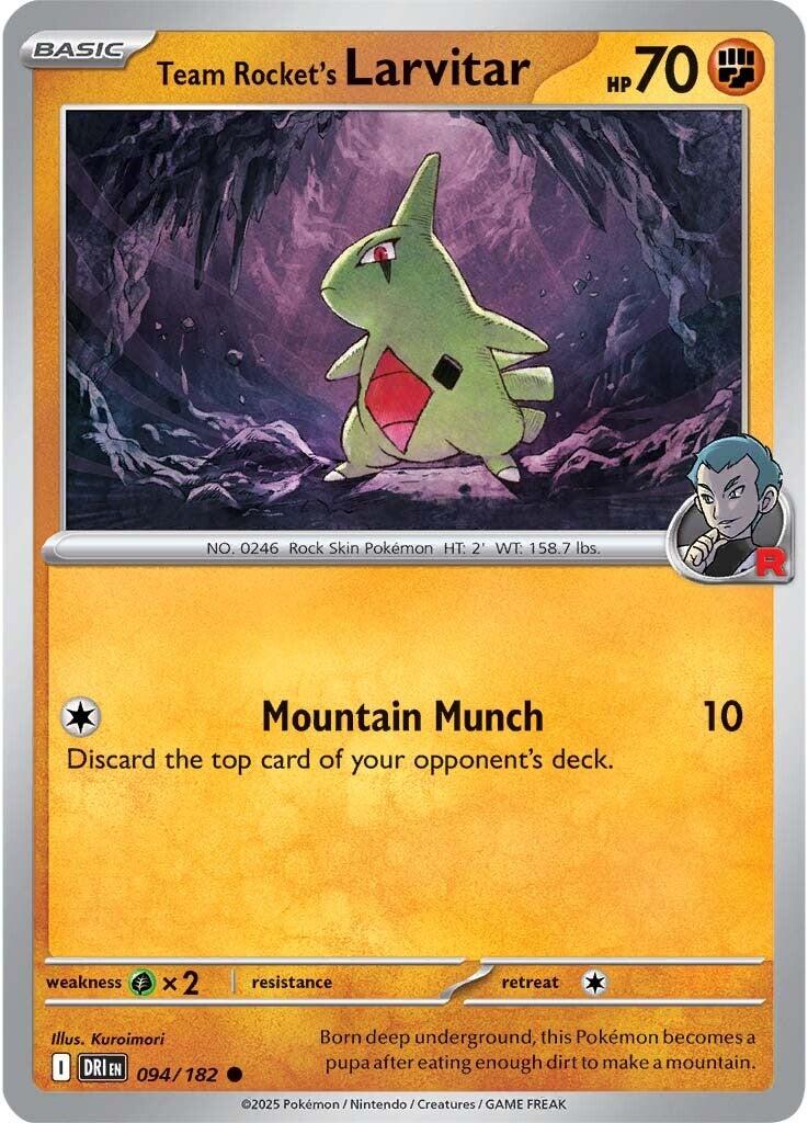 Team Rocket's Larvitar (094/182) [Scarlet & Violet: Destined Rivals] | Shuffle n Cut Hobbies & Games