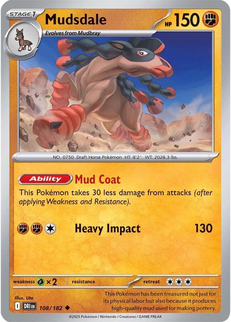 Mudsdale (108/182) [Scarlet & Violet: Destined Rivals] | Shuffle n Cut Hobbies & Games