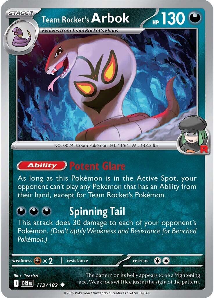 Team Rocket's Arbok (113/182) [Scarlet & Violet: Destined Rivals] | Shuffle n Cut Hobbies & Games