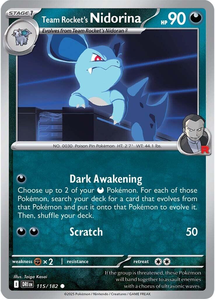 Team Rocket's Nidorina (115/182) [Scarlet & Violet: Destined Rivals] | Shuffle n Cut Hobbies & Games