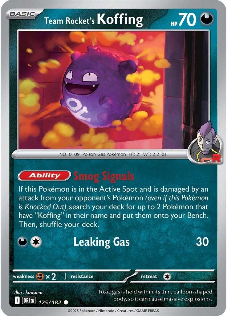 Team Rocket's Koffing (125/182) [Scarlet & Violet: Destined Rivals] | Shuffle n Cut Hobbies & Games