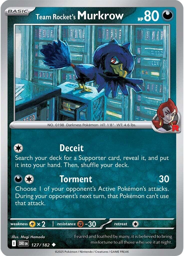 Team Rocket's Murkrow (127/182) [Scarlet & Violet: Destined Rivals] | Shuffle n Cut Hobbies & Games
