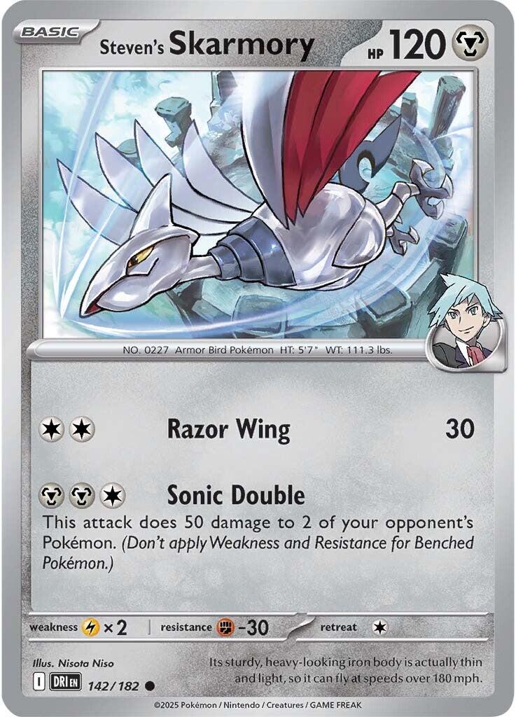 Steven's Skarmory (142/182) [Scarlet & Violet: Destined Rivals] | Shuffle n Cut Hobbies & Games