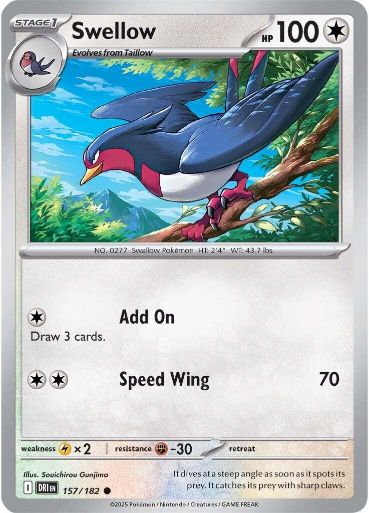 Swellow (157/182) [Scarlet & Violet: Destined Rivals] | Shuffle n Cut Hobbies & Games