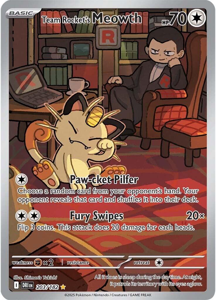 Team Rocket's Meowth (203/182) [Scarlet & Violet: Destined Rivals] | Shuffle n Cut Hobbies & Games