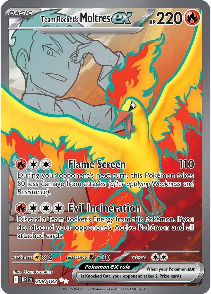 Team Rocket's Moltres ex (208/182) [Scarlet & Violet: Destined Rivals] | Shuffle n Cut Hobbies & Games