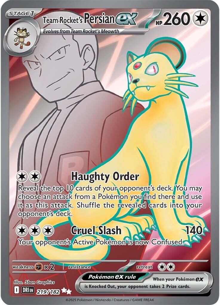 Team Rocket's Persian ex (219/182) [Scarlet & Violet: Destined Rivals] | Shuffle n Cut Hobbies & Games
