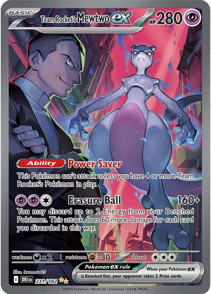 Team Rocket's Mewtwo ex (231/182) [Scarlet & Violet: Destined Rivals] | Shuffle n Cut Hobbies & Games
