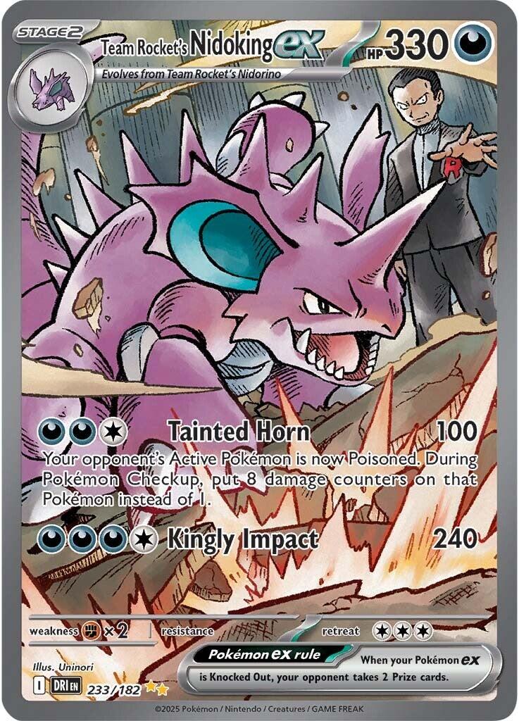 Team Rocket's Nidoking ex (233/182) [Scarlet & Violet: Destined Rivals] | Shuffle n Cut Hobbies & Games