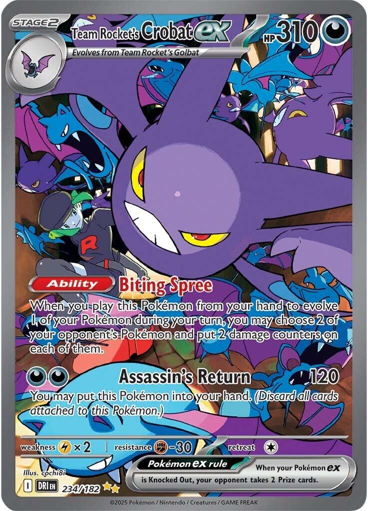 Team Rocket's Crobat ex (234/182) [Scarlet & Violet: Destined Rivals] | Shuffle n Cut Hobbies & Games