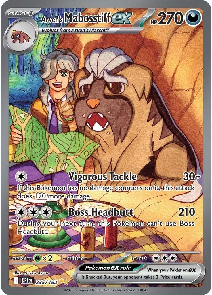 Arven's Mabosstiff ex (235/182) [Scarlet & Violet: Destined Rivals] | Shuffle n Cut Hobbies & Games